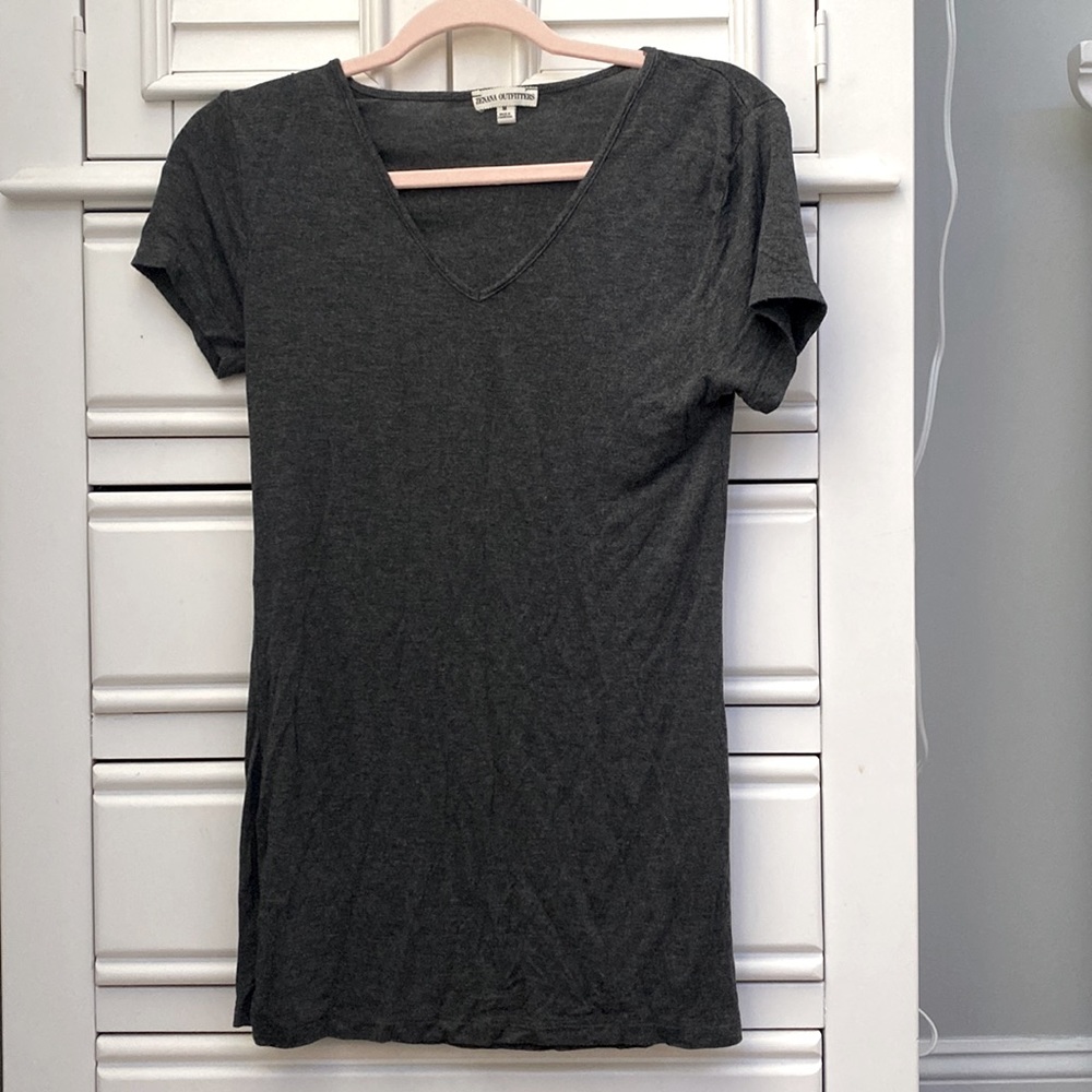 Loft>charcoal gray shirt medium size